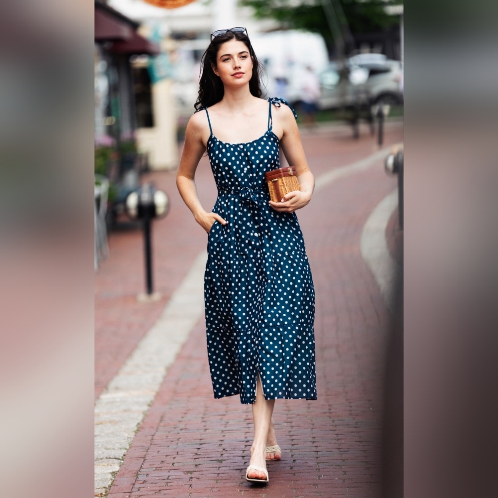 Kiel James Patrick Grace Polka Dot Maxi Dress - Picture 4 of 10